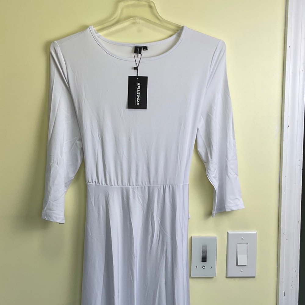 XPluswear White Midi Dress